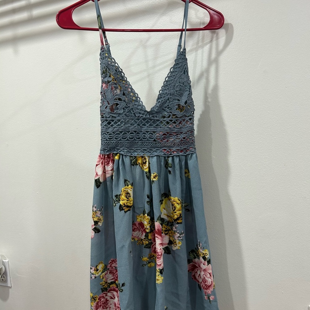 Blue Floral Dress